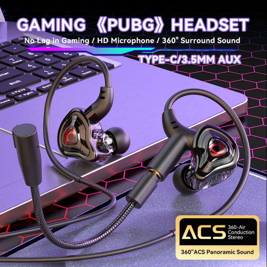 Esports Gaming Bar - Headset Gaming Esports Suara Surround 360°
