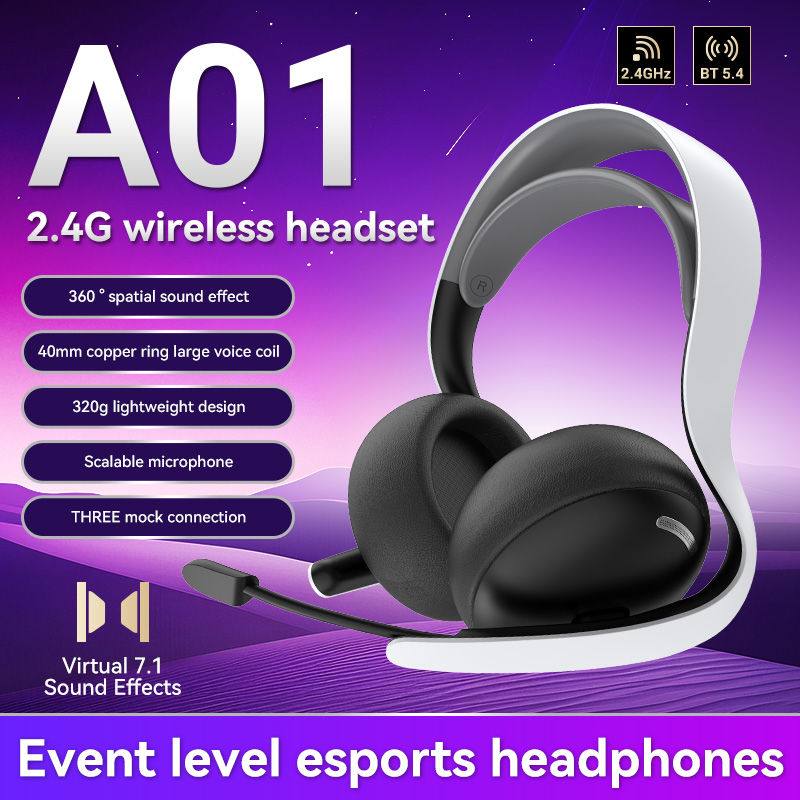 Esports Gaming Bar - Headset Gaming 2.4G Wireless/Wired/BT A01 untuk