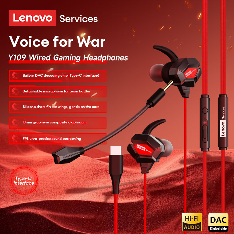 Esports Gaming Bar - Lenovo Y109 Headset Gaming Berkabel Headphone