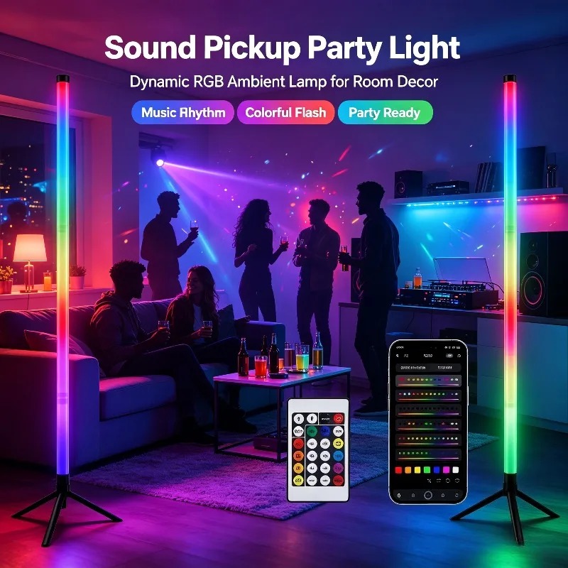 Esports Gaming - 2PCS Lampu Lantai RGB 120CM, Lampu