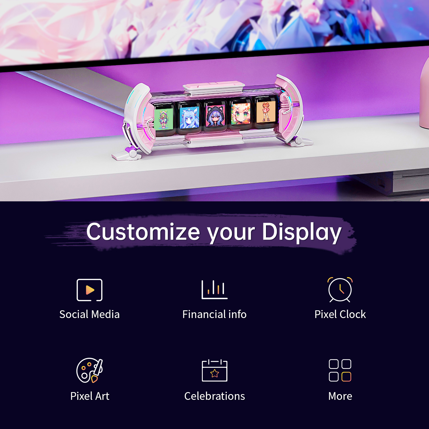 Divoom Times Gate jam Digital  - Esports Gaming Monitor ulasan dan harga