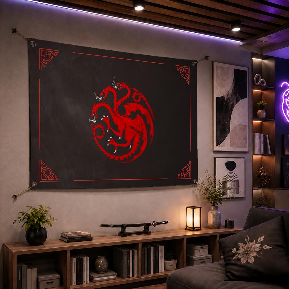 Bendera Klan H-House Targaryen - Esports Gaming Houses ulasan dan harga