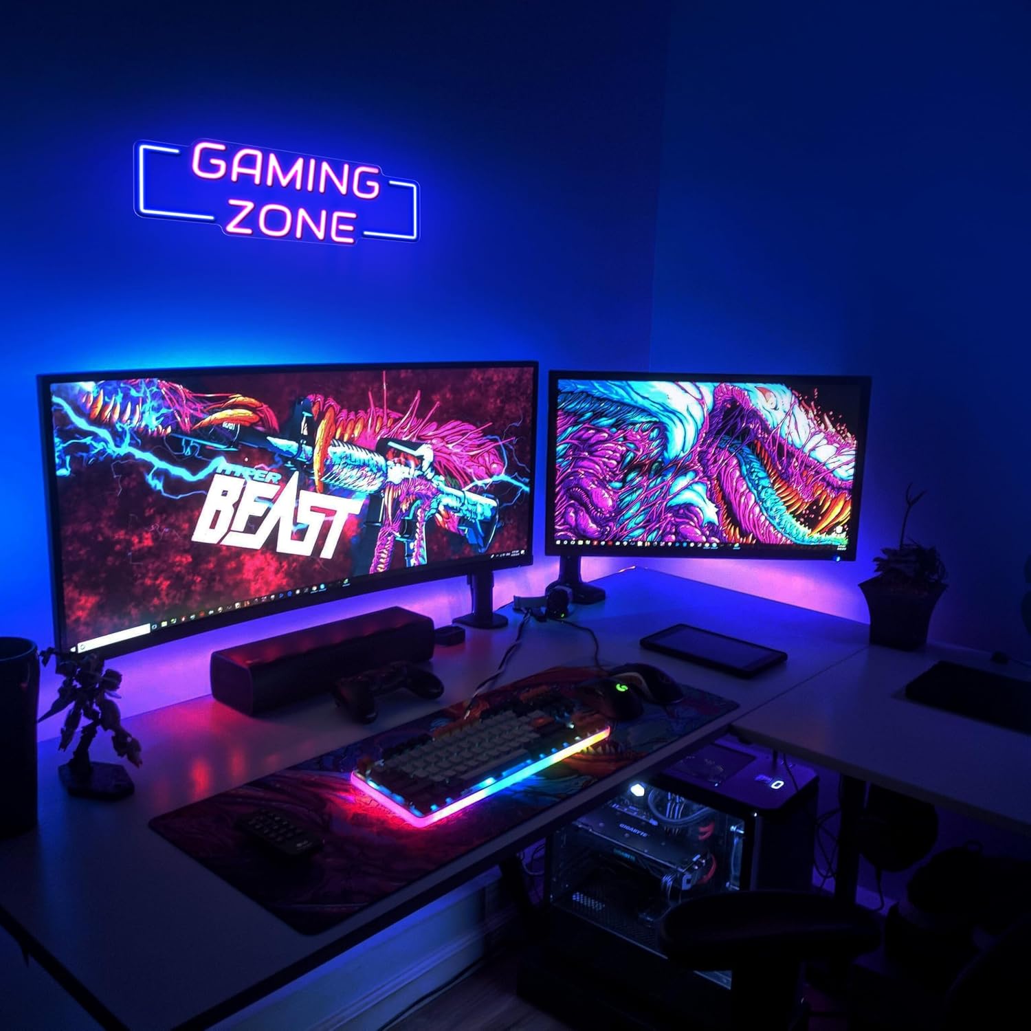 Lampu Neon LED USB Zona Game,  - Esports Gaming Bar ulasan dan harga