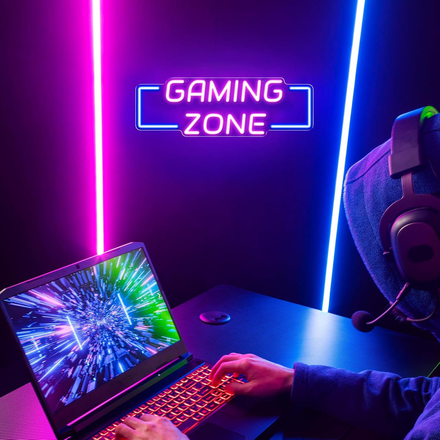Lampu Neon LED USB Zona Game,  - Esports Gaming Bar ulasan dan harga