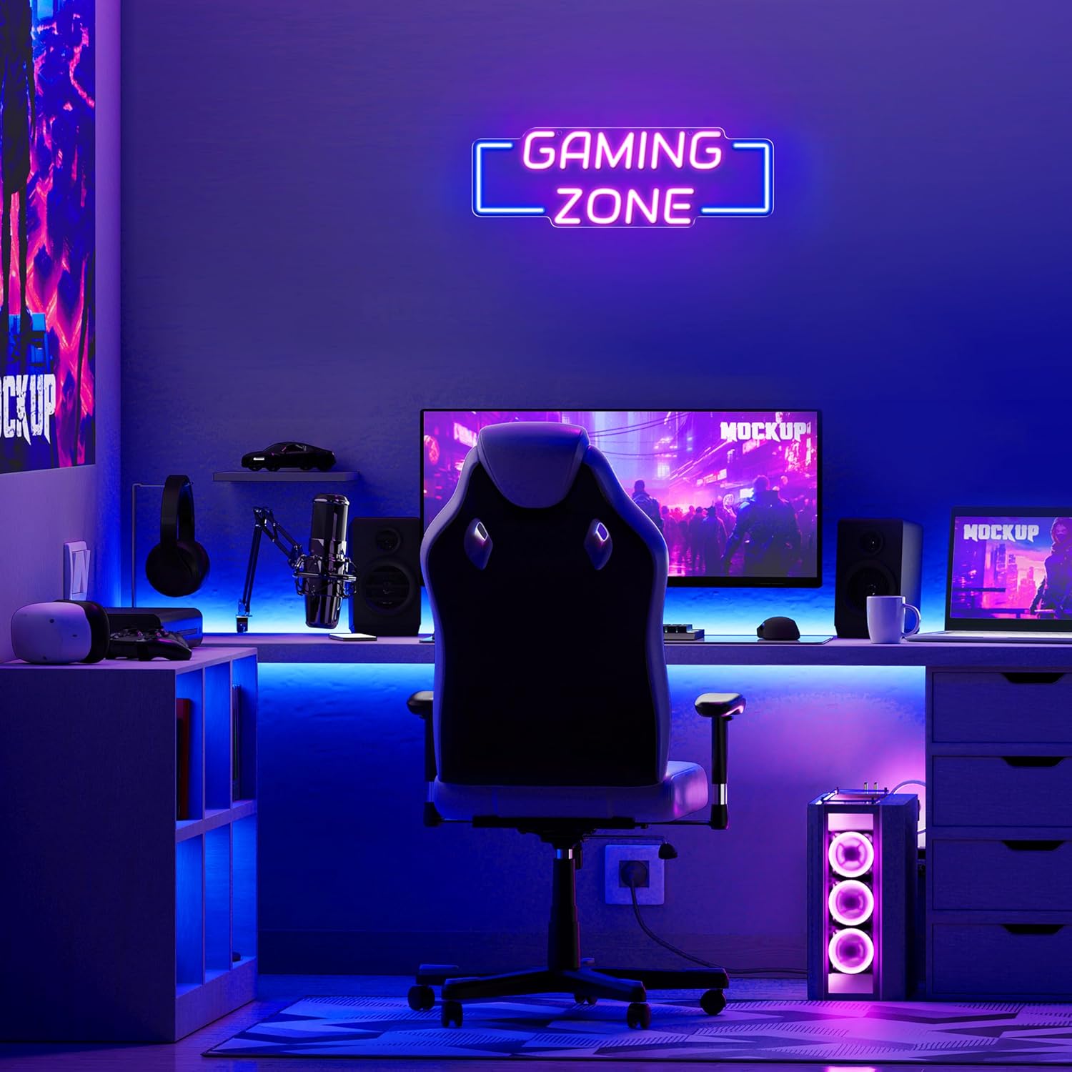 Lampu Neon LED USB Zona Game,  - Esports Gaming Bar ulasan dan harga