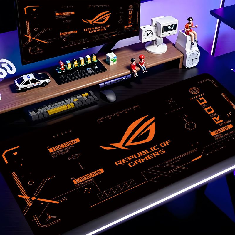 VIKAMA Black Pink ROG Tech Cir - Esports Gaming Logos ulasan dan harga