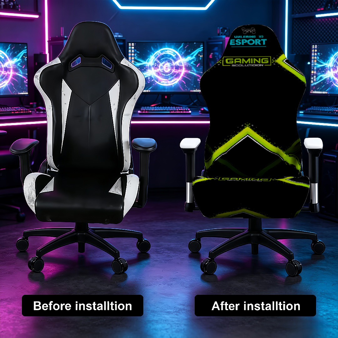 Sarung Kursi Gaming Elastis Ti - Esports Gaming Logos ulasan dan harga